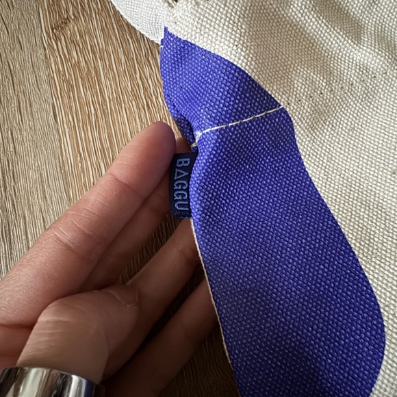 Baggu NWT Blue and Cream Women's Tote Bag - Picture 5 of 5